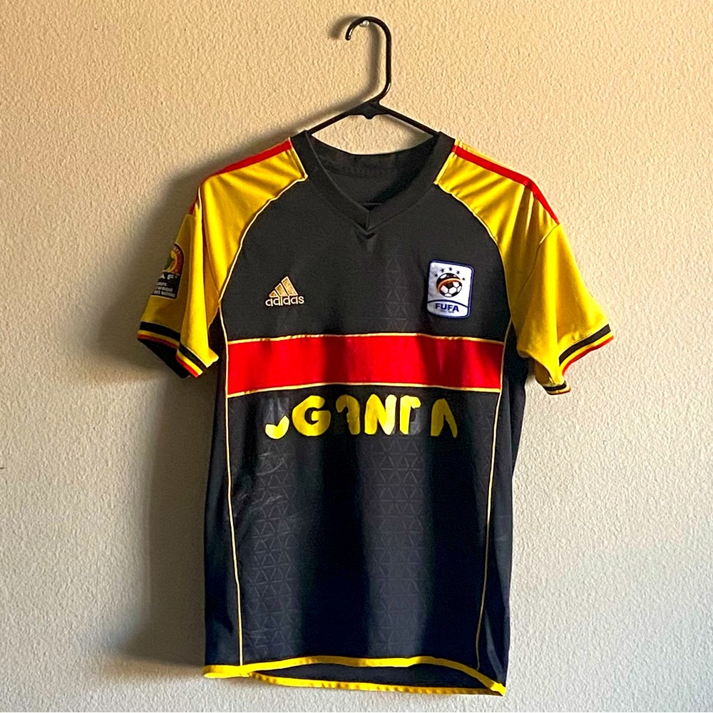 Black & Yellow Adidas Uganda Jersey